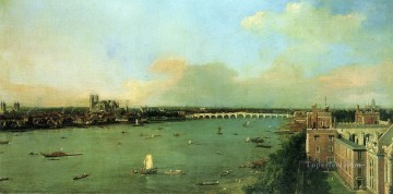 カナレット Painting - テムズ川とセントポール大聖堂 1746 カナレット
